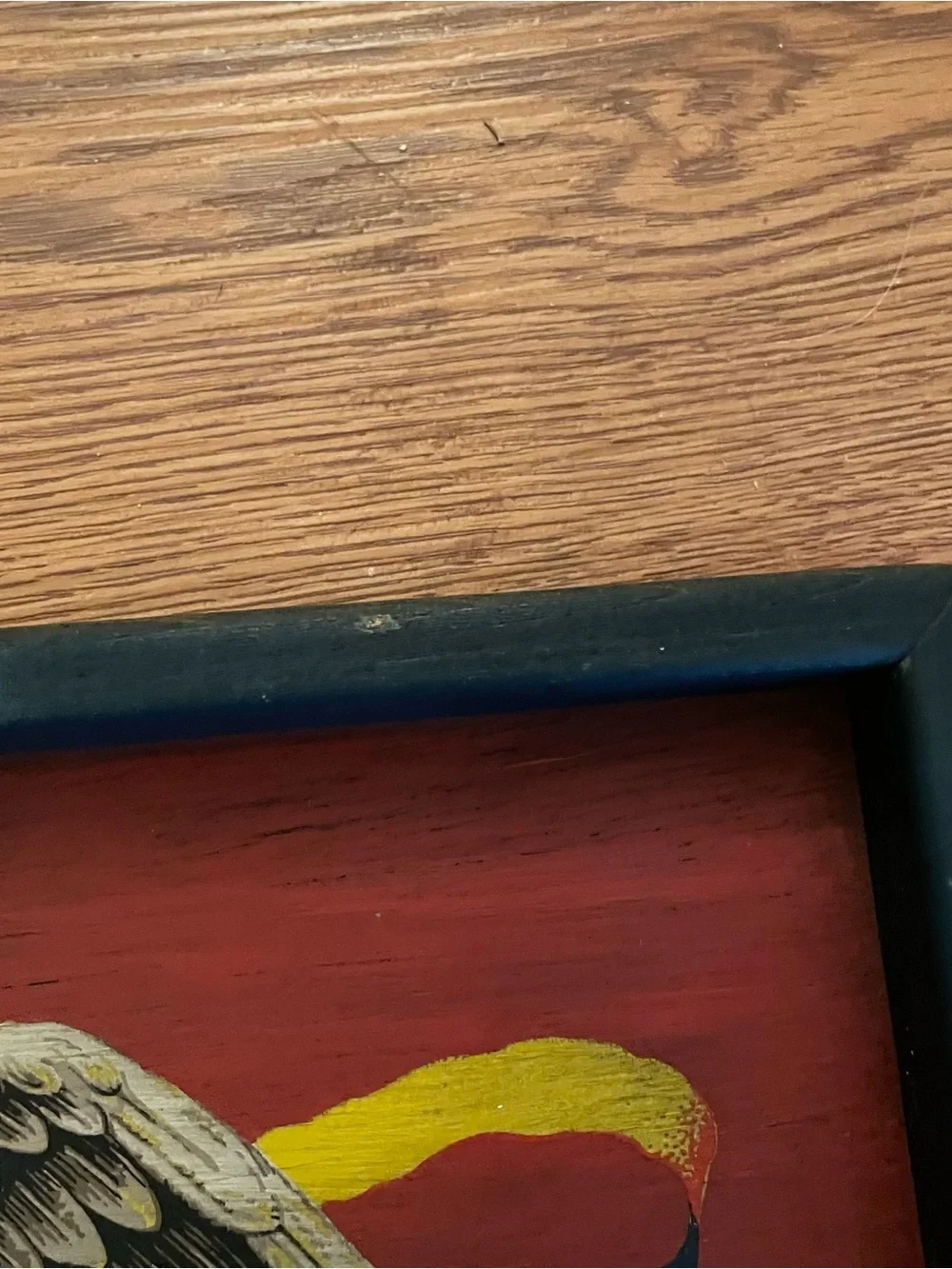 Vintage Yorkcraft Inc Wooden Trays /Plaques Patriotic Eagle Sailing Ship America